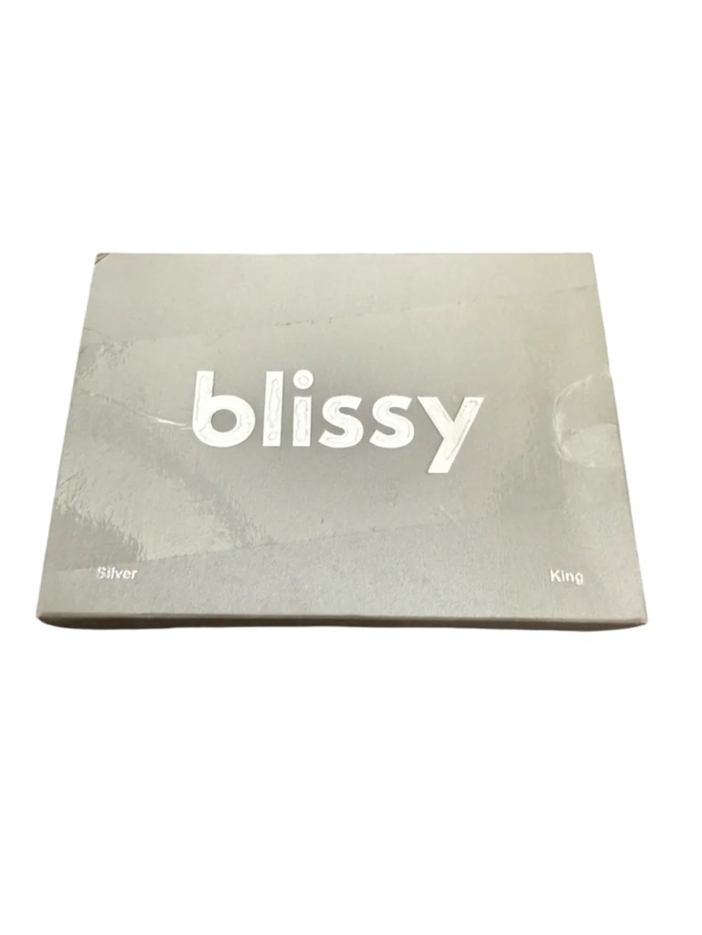 Blissy Silver King Silk Pillowcase 22 Momme Mulberry Silk NIB